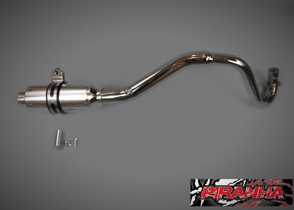 Piranha exhaust system for Honda Z50, Monkey Bikes, and Mini Trail 50 